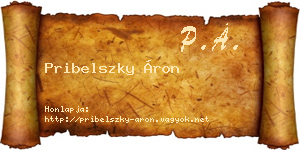 Pribelszky Áron névjegykártya